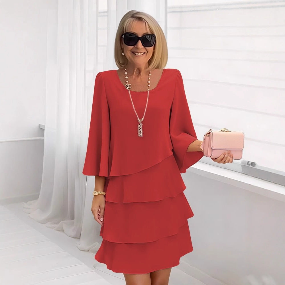Layered Ruffle Dress