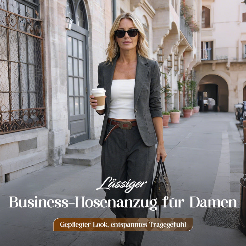 👔 50% OFF! 💼 Women's Business Suit – Blazer with Collar & Trousers, Non-Iron & Classic Look 👖