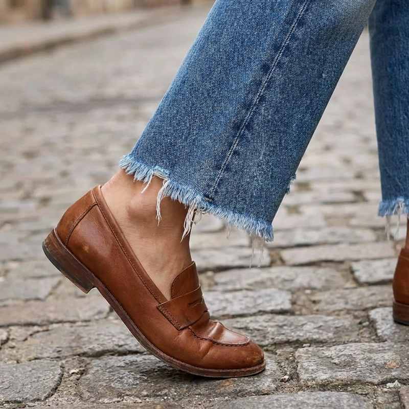 Retro Cropped Straight Leg Jeans