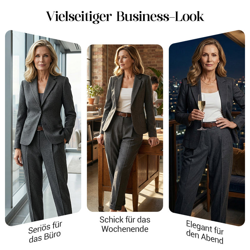 👔 50% OFF! 💼 Women's Business Suit – Blazer with Collar & Trousers, Non-Iron & Classic Look 👖