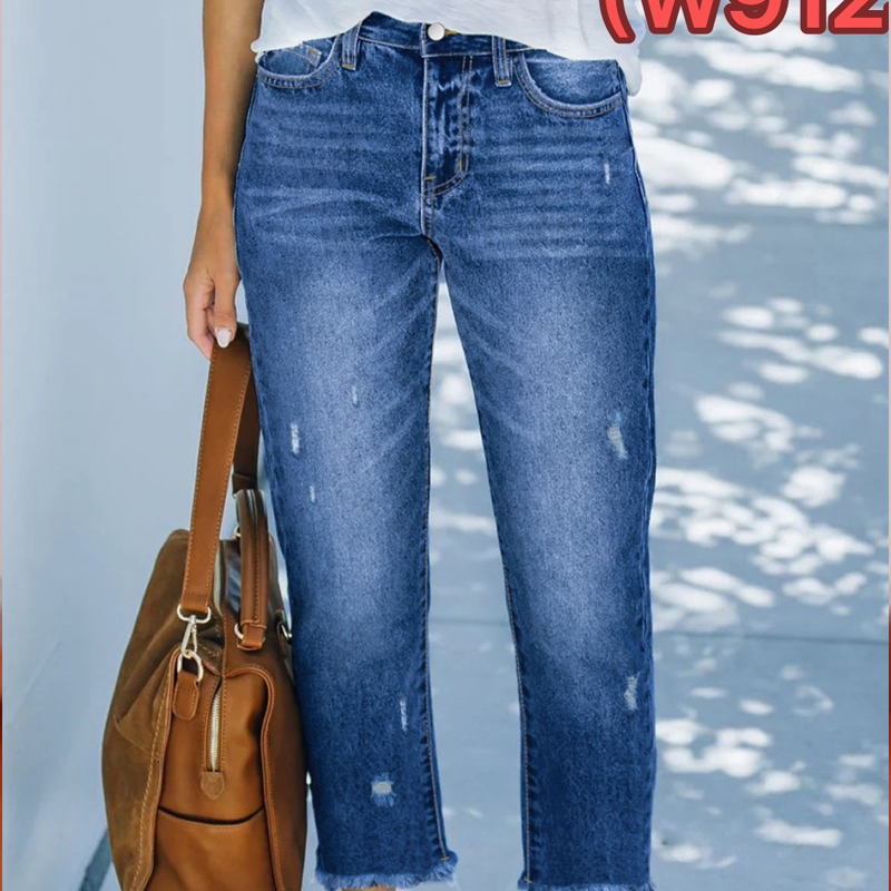 Retro Cropped Straight Leg Jeans